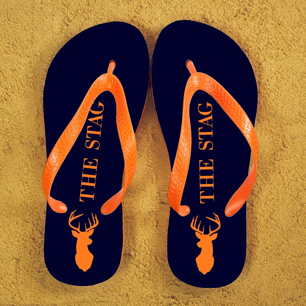 Stag Design Personalised Flip Flops - Various Colours