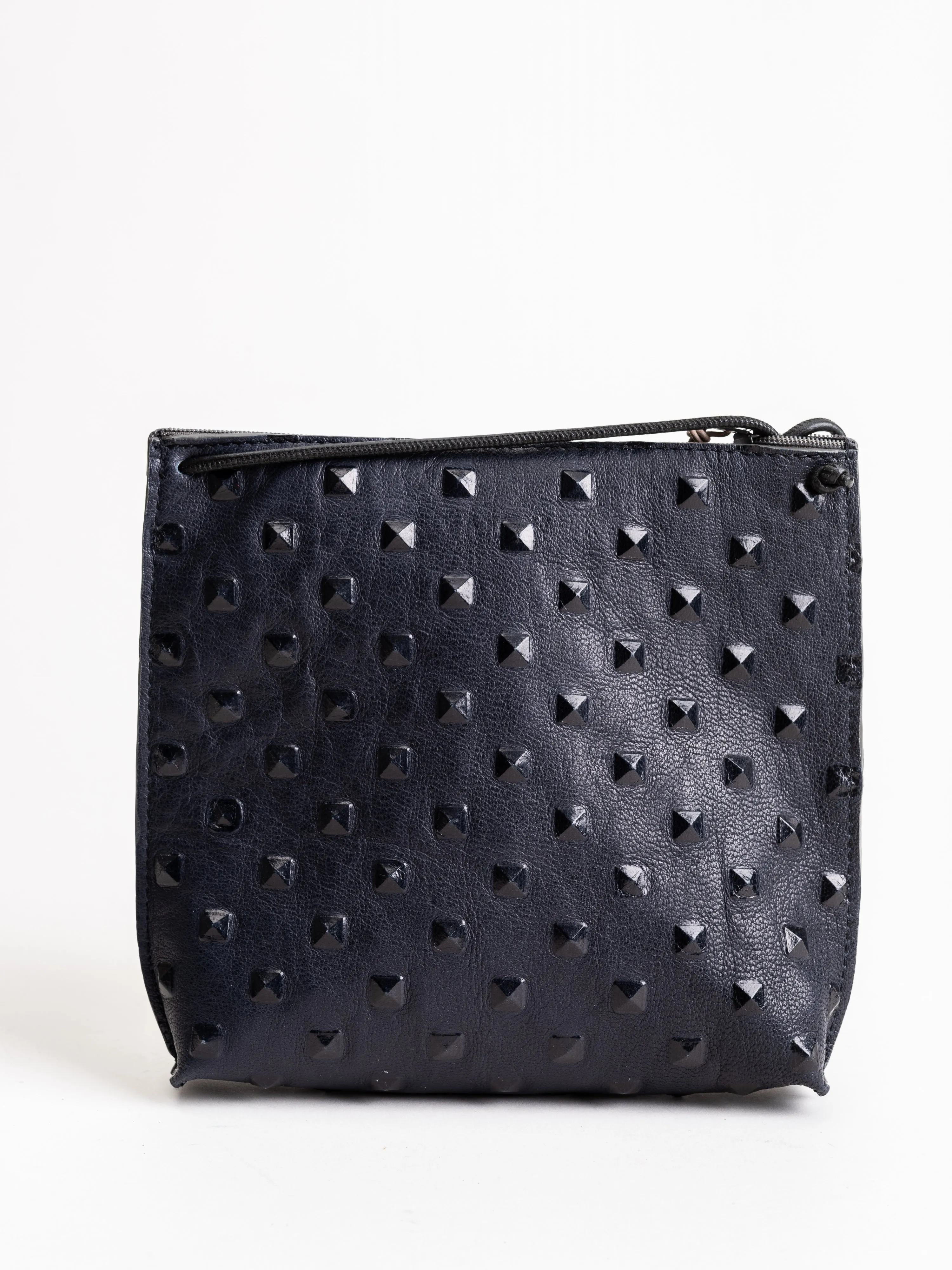 strappy pouch - navy stud
