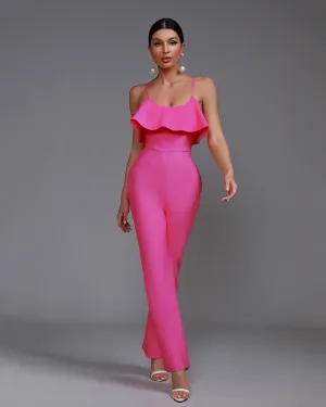 Strappy Ruffle Bandage Jumpsuit
