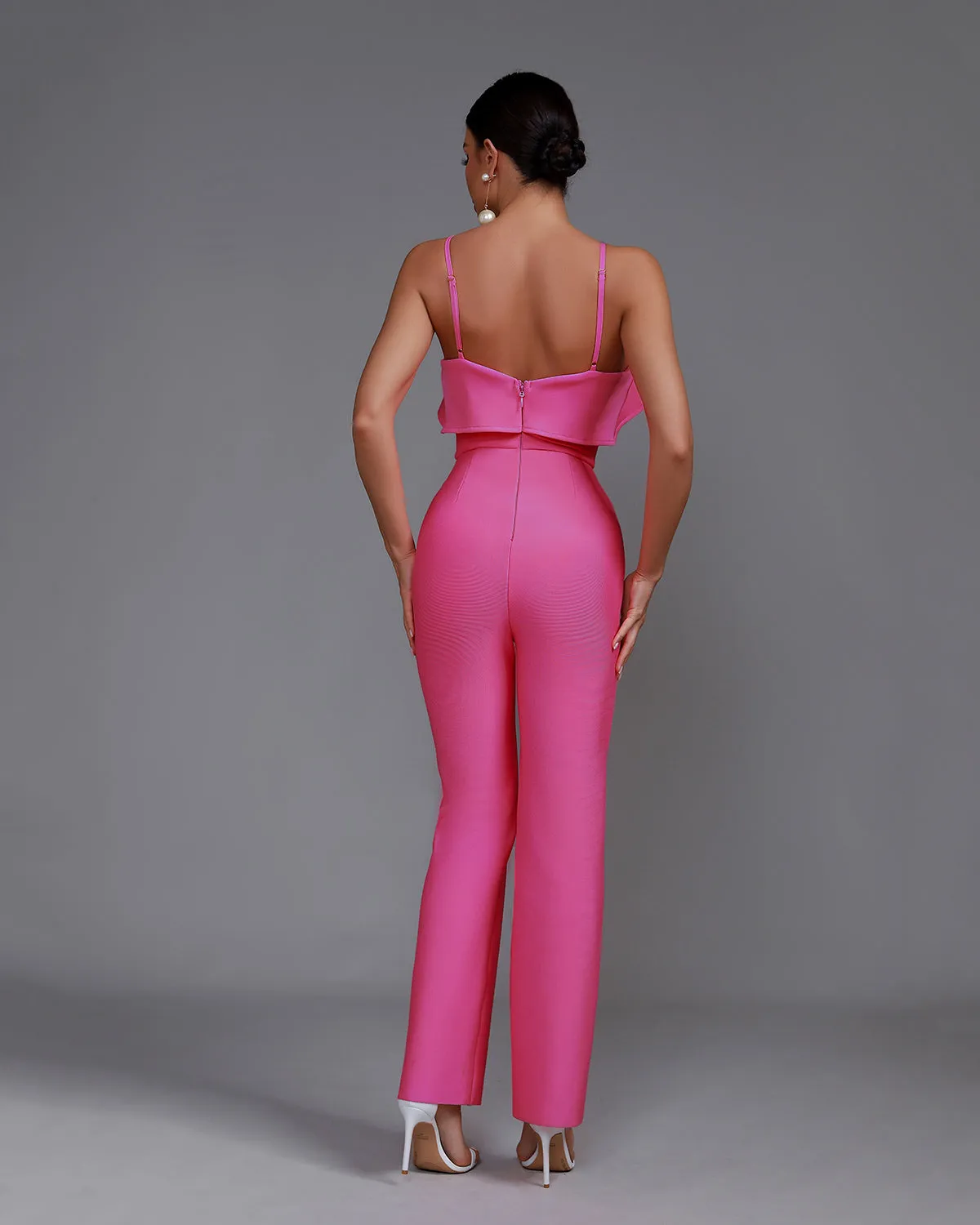 Strappy Ruffle Bandage Jumpsuit
