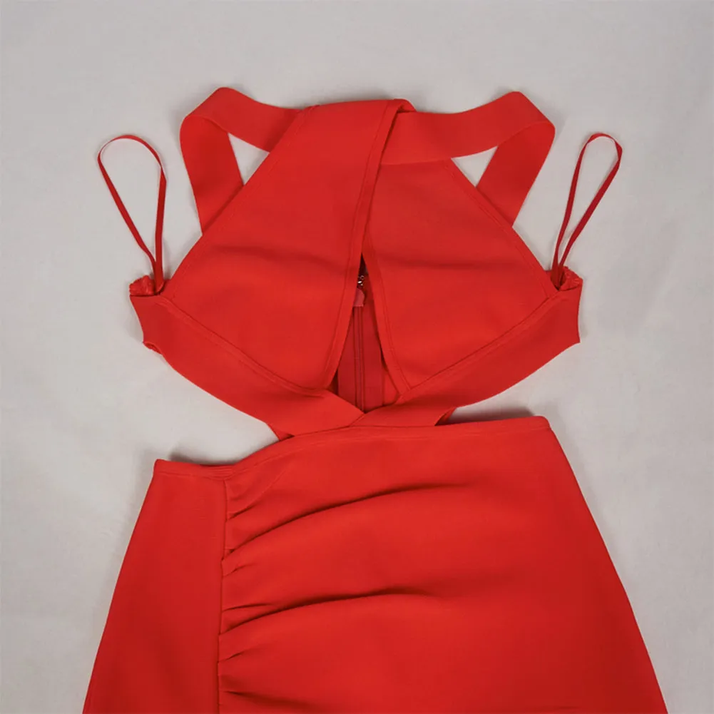 Strappy Sleeveless Cut Out Maxi Bandage Dress PZC2508