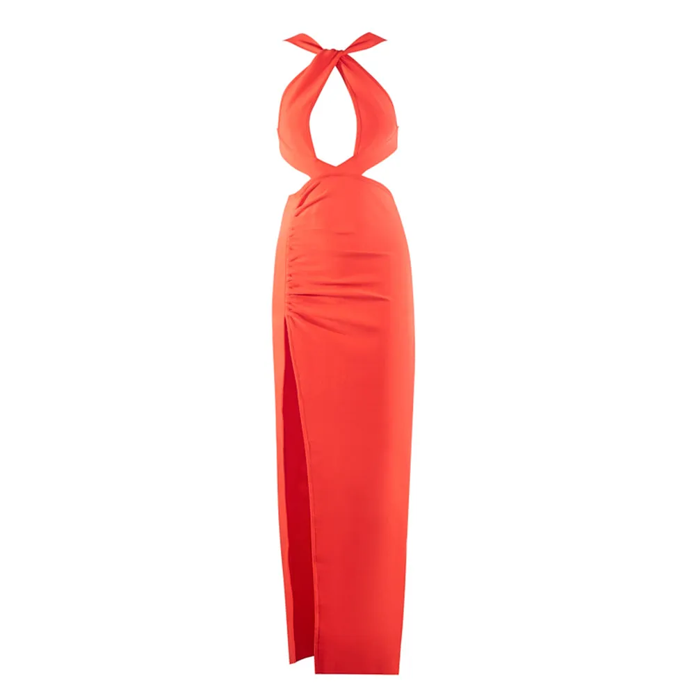 Strappy Sleeveless Cut Out Maxi Bandage Dress PZC2508