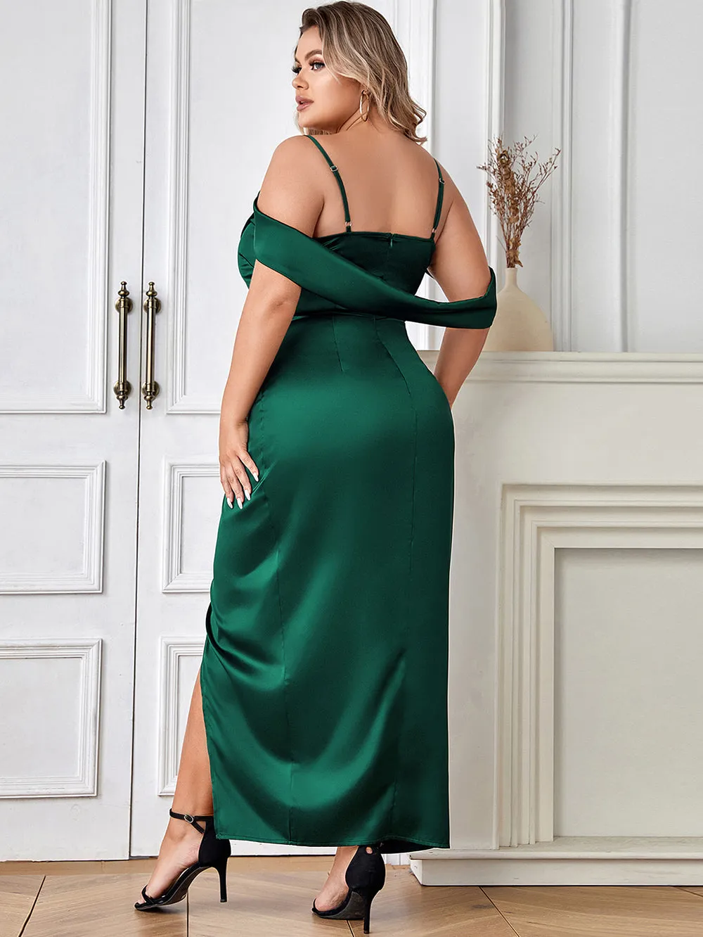 Strappy Sleeveless Pure Color Maxi Bodycon Dress HB0278