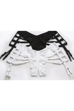 Stretch Lace And Elastic, Strappy Open Front