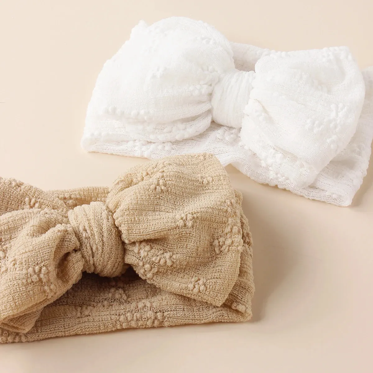 Stretchy Textured Bow Headband -  Pack of 3