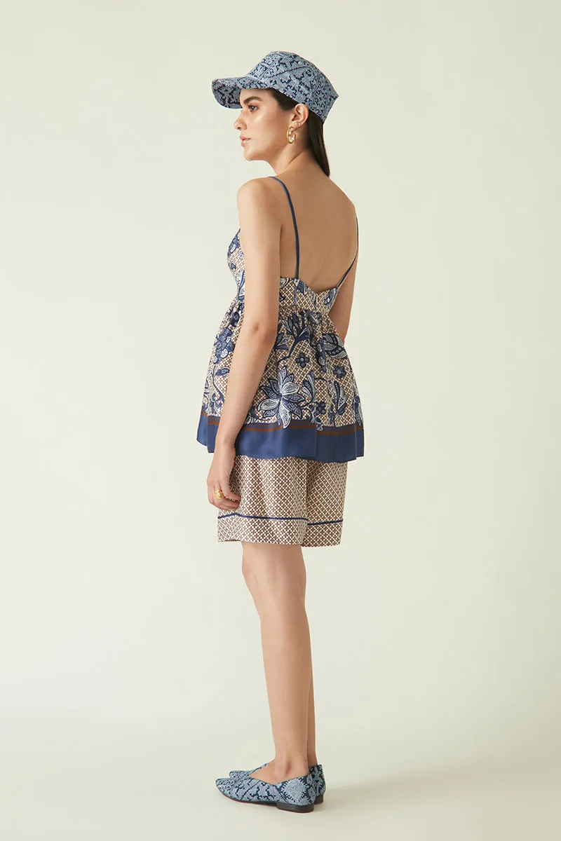 Summer Top Linen Satin Bohorok Printed-Java E2-Fashion Edit-1JV-27-Payal Pratap
