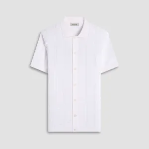 Textured Chevron Short Sleeve Knit Shirt