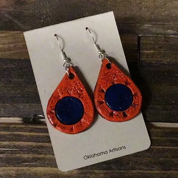 Thunder Up Leather Earrings