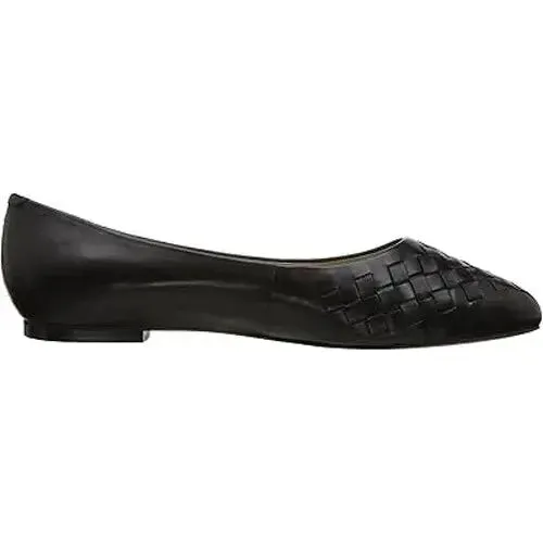 Trotters Estee Woven Leather Ballet Flat Loafer | Black US Women's Size 8M
