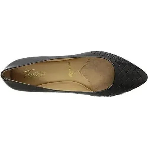 Trotters Estee Woven Leather Ballet Flat Loafer | Black US Women's Size 8M