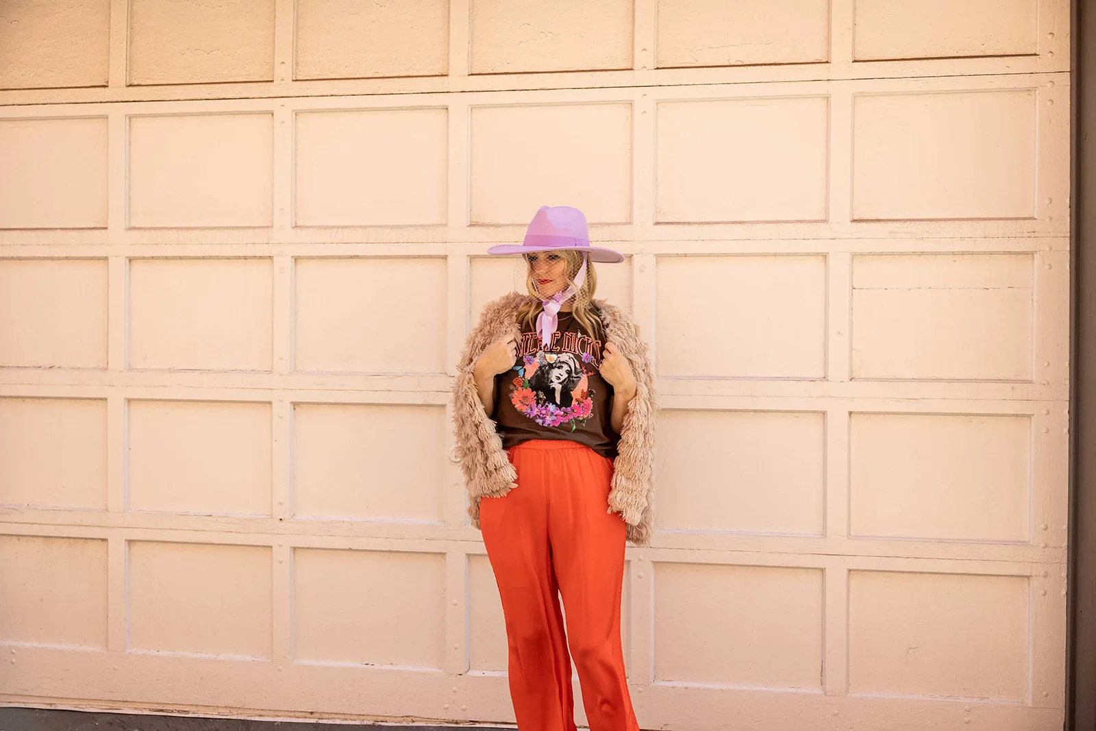 vanetta pants in coral red