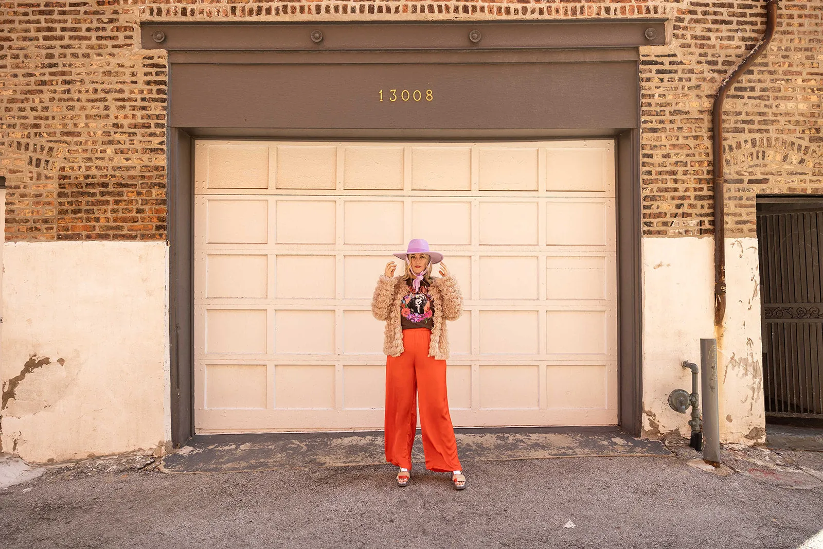 vanetta pants in coral red