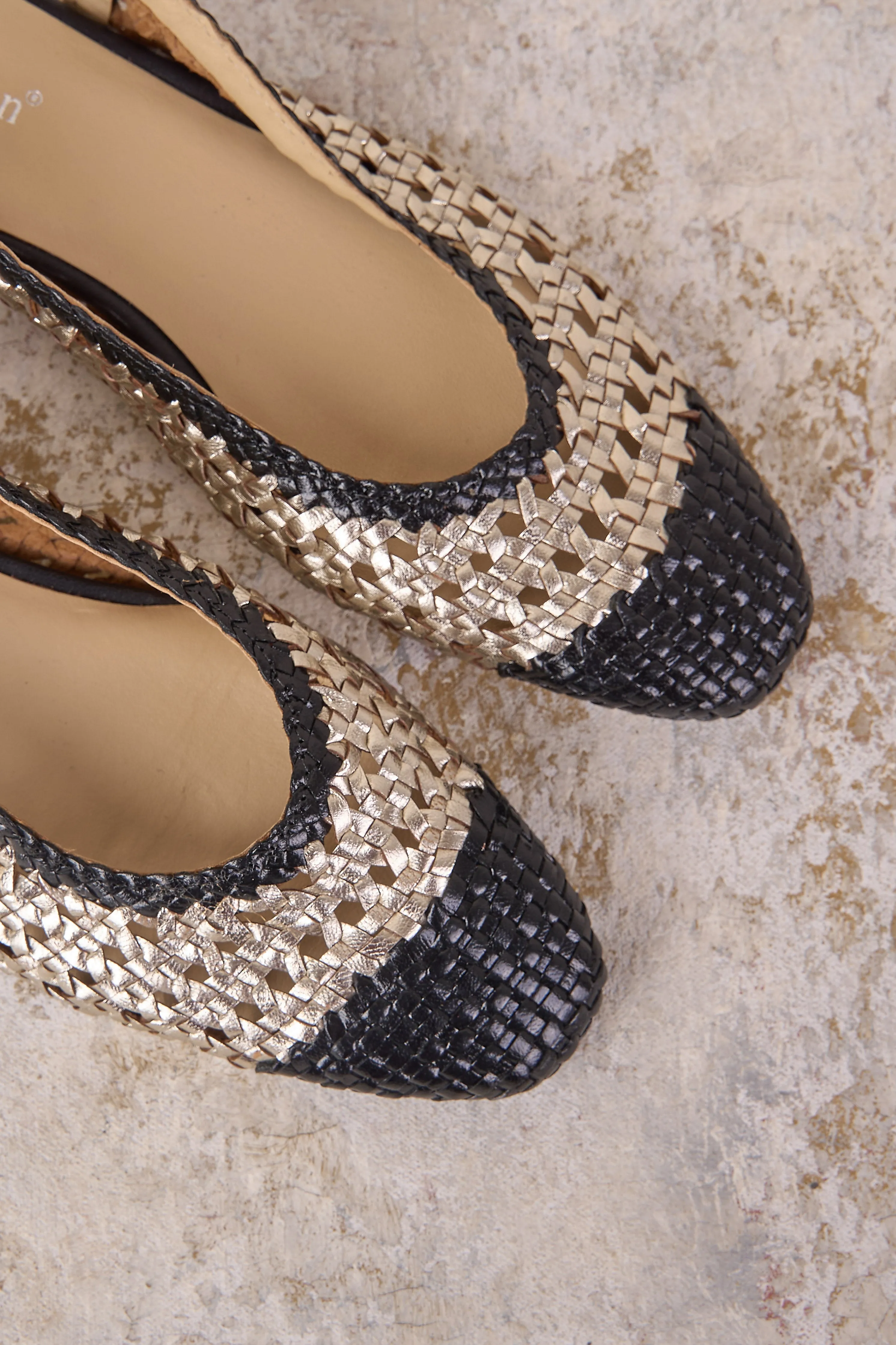 Verona Woven Sling Back Flat - Multi