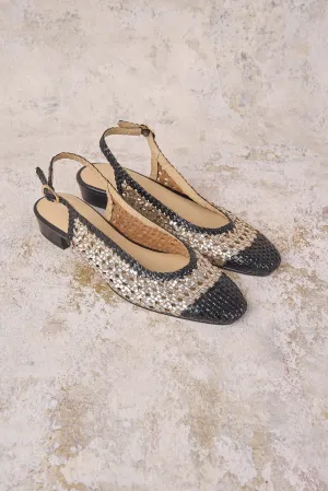 Verona Woven Sling Back Flat - Multi