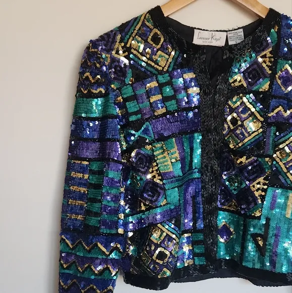 Vintage Lawrence Kazar Sequence Jacket