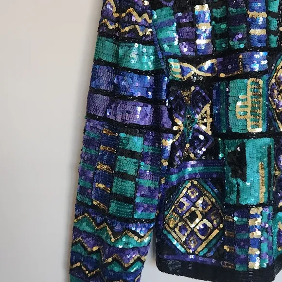 Vintage Lawrence Kazar Sequence Jacket