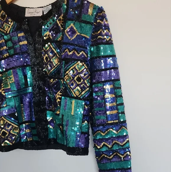 Vintage Lawrence Kazar Sequence Jacket