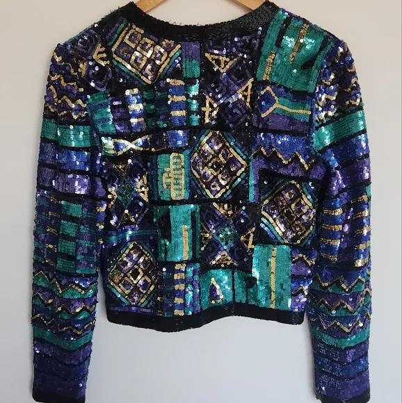 Vintage Lawrence Kazar Sequence Jacket