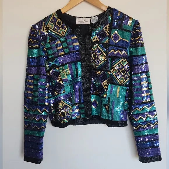 Vintage Lawrence Kazar Sequence Jacket