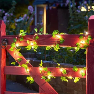 Woowooh LED Solar Copper Wire Garden Plant Rattan Light