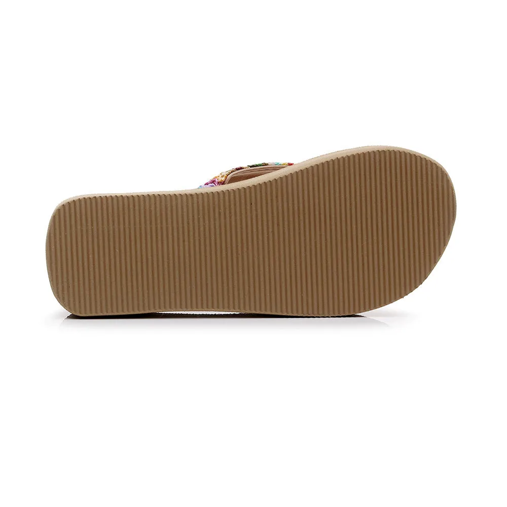 Woven Wedge Flip Flops