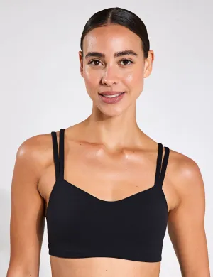 Zenvy Strappy Sports Bra - Black/Sail